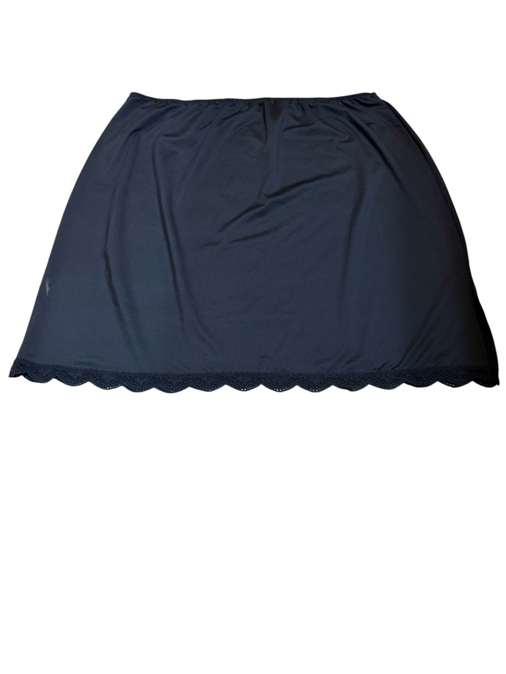 Black Half Slip Skirt with Scalloped Hem EUC Size 2X